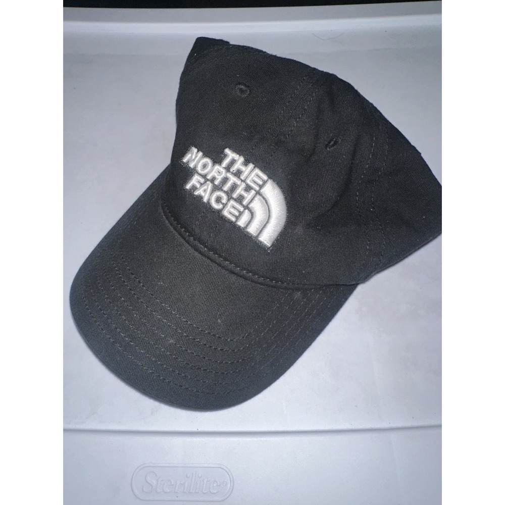 The North Face Hat Black White Logo Adjustable Strapback Dad Cap Outdoor TNF